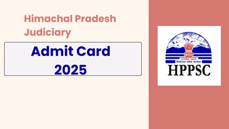 Himachal Pradesh Judiciary admit card 2025