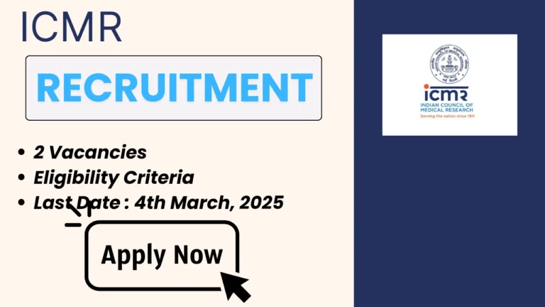 ICMR Recruitment 2025