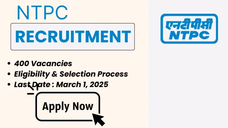 NTPC Assistant Executive Recruitment 2025 - Apply Online For 400 Vacancies at ntpc.co.in [Direct Link]