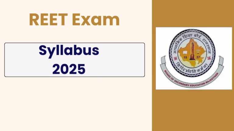 REET Exam Syllabus 2025