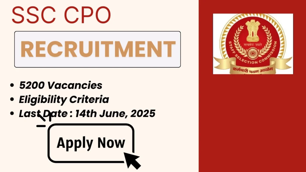 SSC CPO Recruitment 2025 - Notification Date, Vacancy, Application Form, Eligibility