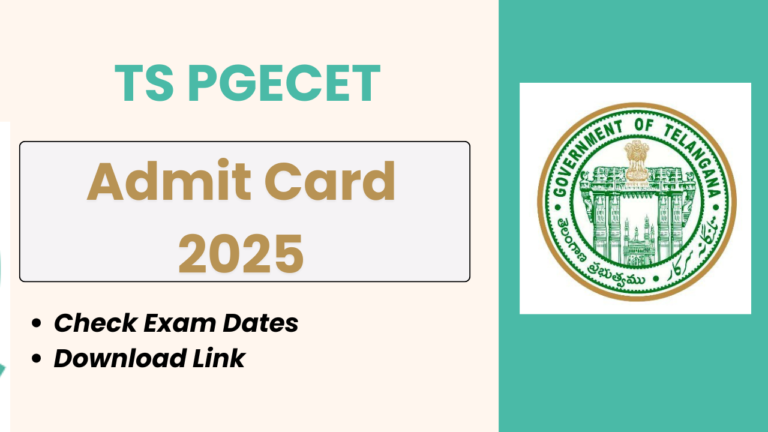 Download the TS PGECET 2025 Admit Card and get ready for admissions starting on March 17, 2025. The Telangana State Post Graduate Engineering Common Entrance Test (TS PGECET), conducted by JNTUH on behalf of TSCHE, offers admission to various postgraduate courses in engineering, technology, and pharmacy. Check the official website for the press release and brochure release on March 12, 2025.