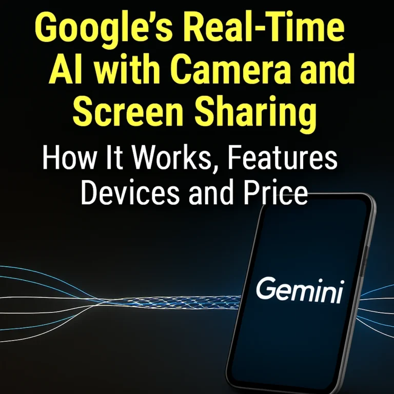 Google’s Real-Time AI with Camera and Screen Sharing