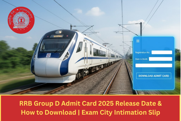 RRB Group D Admit Card and Exam City Intimation Slip 2025