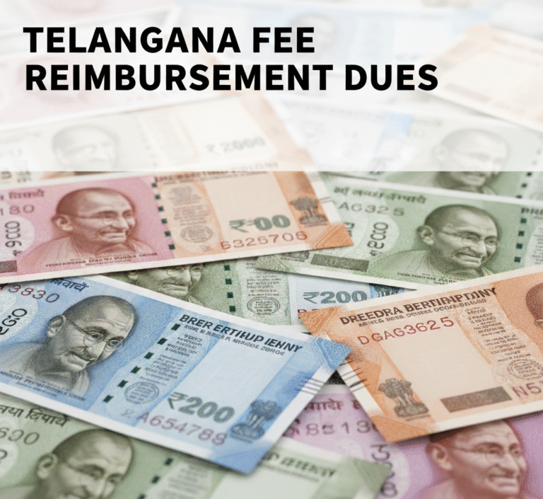 Telangana Fee Reimbursement Dues – Private Colleges Demand 50% Payment Before Talks