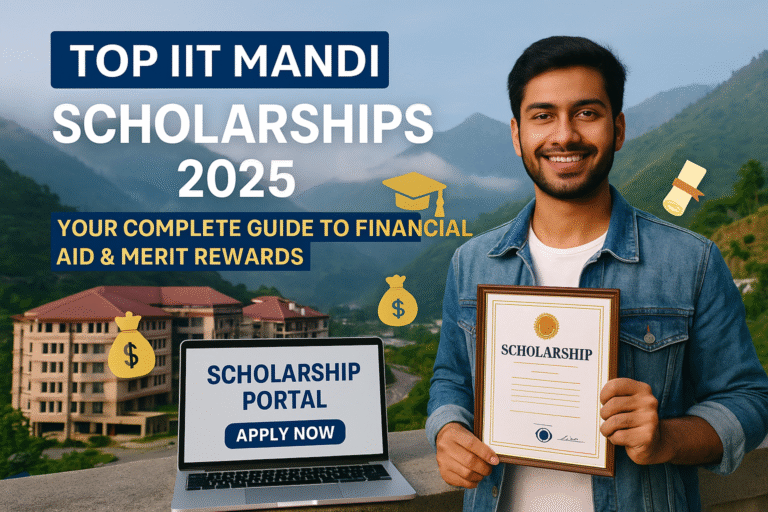 IIT Mandi students receiving scholarship certificates during an academic ceremony