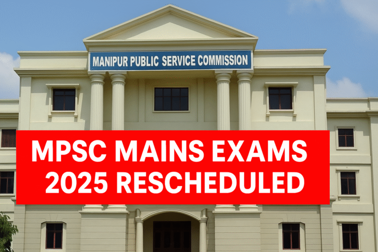 MPSC Reschedules Manipur Civil Service Mains Exams