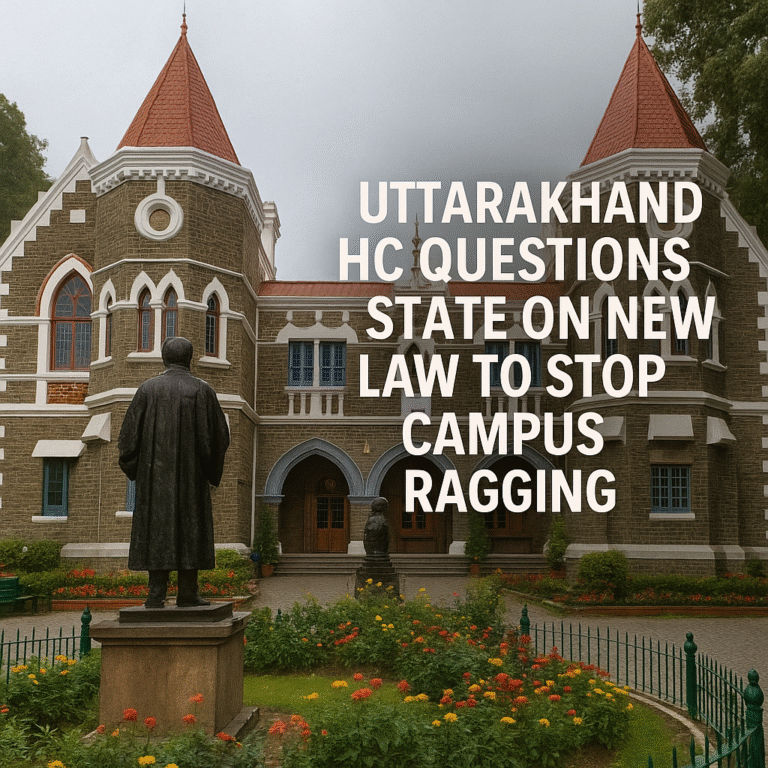 Uttarakhand HC Probes New Anti-Ragging Act